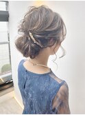 《Blue♪》#ゆるめルーズシニヨン#結婚式#パーティーアップ