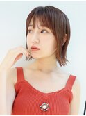 シンプルストレート_オリーブカラーセミウェットウェーブ_27896