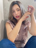 ルービック 京橋(Rubik's)&nbsp;大人かわいいフェザーバング_透明感グレージュ