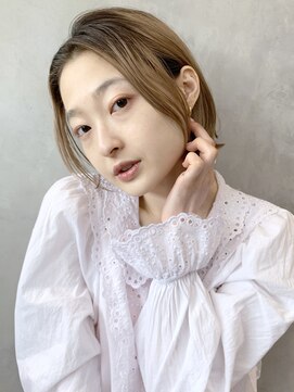 アイティーバイアルバム 八王子店(IT by ALBUM) ボブスタイル_ショコラベージュボブルフベビーバング_48501