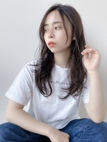 ウッグラ(wuggla)&nbsp;ロングヘア/ウェーブヘア/ブラウンカラー/前髪カット