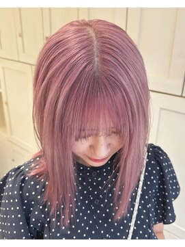 ベレーザ 渋谷(BELEZA) 5218ベビーピンク艶髪ハイトーンカラーオンブレホワイトピンク