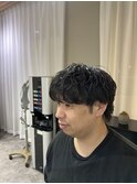 メンズ清潔感モテヘアソフトスパイラルマッシュウルフ