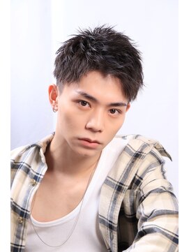 ネイビー(NAVY) 好印象アップバング ツーブロック