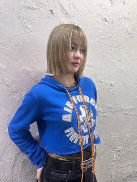 タロ(TALO) 【TALO】切りっぱなしボブ×顔周りレイヤー