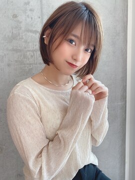 セイドット オモテサンドウ(Say. omotesando) say.田代アプリコットオレンジ大人ボブお団子ヘア大人可愛い小顔