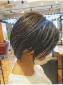 髪質改善トリートメント束感ショートボブ（札幌/山鼻/市電通）