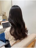 ロングウェーブ/レイヤーカット/ダークブラウン