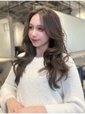 ハッシュカット ブリーチなし ミルクベージュ くびれヘア 