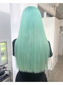 ミントカラー×ミントグリーン×ケアブリーチ×ホワイトカラー