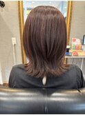 秋カラーで楽しむ外ハネミディアム