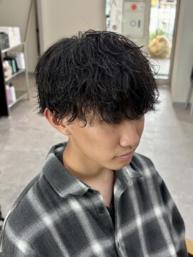 スウェル 稲毛店(Swell) MEN’S HAIR/ブルーブラック/フェザーパーマ/稲毛駅