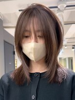 ジアン テラス(GIEN TERRASSE)&nbsp;レイヤーカットミディアムレイヤーカットブラウンベージュ/岸本