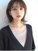 ナチュラルボブ暗めカラーグランマッシュデザイン20代30代40代50
