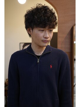 エディ(Edy) メンズマッシュツイストスパイラルパーマ韓国ヘア眉毛カット岡山