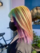 エシェル 平塚店(echelle) ブリーチデザインカラー×レインボーハイライト