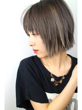 ジャコ ヘアー(jako HAIR) ハイライト　グレージュレイヤーボブ切りっぱなしボブ3Dカラー