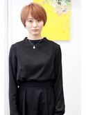 【uta 浮田】コーラルピンク×ショートマッシュ