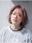 アンニュイガーリーセミウェットウェーブボブ/ベビーバング