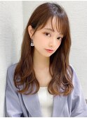 小顔/ネビージュ/ワンレン/フェイスレイヤー/インナーカラ