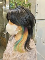 カリーナコークス 原宿 渋谷(Carina COKETH)&nbsp;ウルフカット/インナーカラー/ダブルカラー/顔周りレイヤー