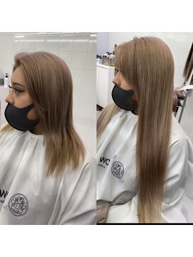 グロウ 渋谷(grow) プルエクステでハイトーンロング