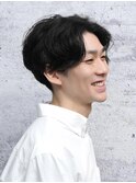 メンズナチュラルセンターパート<理容室><MEN'S/中野/バーバー>