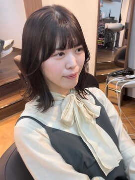 ヒョンミョン ライズバイレボ 取手店(hyon myon/RISE by REVO) レイヤーカット/デザインカラー/オリーブベージュ[取手/取手駅]