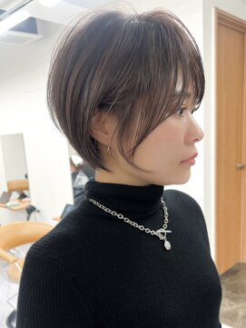 リル バイ ジルブラン(Lil by JIL BLAN) ショートレイヤーカットハイライトデザインカラーウェットヘア