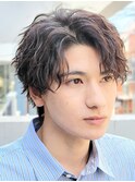 名駅センターパートウルフカット中華ヘアフェザーパーマ韓国ヘア