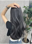 コントラスト極ハイライト☆アッシュブラック