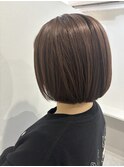 アイロンを使わずに自然なミニボブが叶う柔らかい縮毛矯正☆