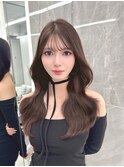 黒髪 ボブルフ ネビージュ 小顔に見せるヘア ワンレン