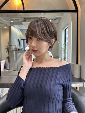 ロンドエニカ 大宮(Lond enika) イメチェン外ハネボブ美髪ワイドバングレイヤーショート/大宮