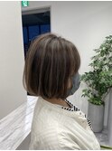 大人美人ボブ/レイヤーカット白髪ぼかし博多