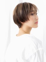 カバーヘア ブリス 大宮西口(COVER HAIR bliss) ハイライトメンズライク前下がりショート//大宮10代20代30代