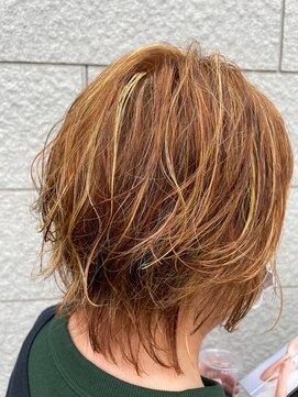 セットアップ 倉敷美和店(SET-UP) パーマハイライトデザインカラー