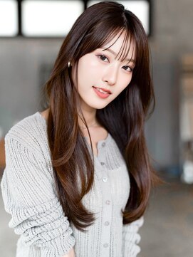 エインアンリー 明治神宮前(AIN.ANLY.) ☆黒髪クラゲヘアーオリーブグレー小顔ココアベージュ韓国ヘア