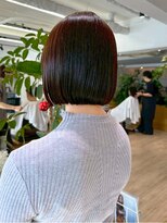 オーシャン(Ocean)&nbsp;切りっぱなしボブ 丸みボブ 髪質改善 ブラウンカラー 美髪