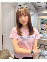 モク 立川(moc)&nbsp;韓国風レイヤーカットブリーチダブルカラー前髪