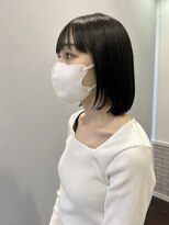 バイ ユア オウン フラワーズ コロン カバ 松本駅前(buy your own flowers : kava)&nbsp;ブリーチなし夏カラー×透明感オリーブベージュミディ