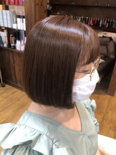 ジャストヘア ラポール 北久里浜店(just hair RAPPOR) 【根岸真奈美】オージュア　王道ボブ　ナチュラルカラー