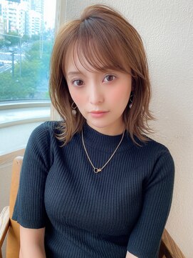 アフロート ディル(AFLOAT D'L) 大人かわいい ワンレンボブ 前下がりボブ ひし形シルエット KI