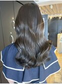 くびれベージュ_外ハネボブセクションカラー_ba398571