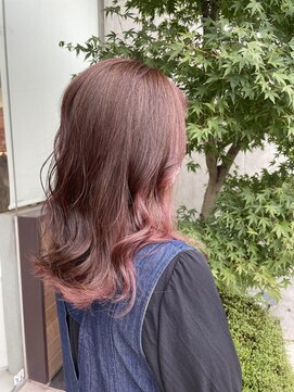 エム インターナショナル 春日部本店(EMU international) 大人可愛いピンクバイオレットインナーカラー