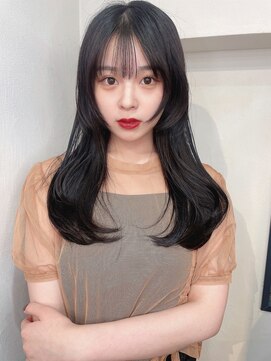 リコバイアフロート(riko by afloat) レイヤーカット/顔まわりカット/ブルーブラック/ワンカールヘア