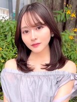 アフロートリノ(AFLOAT Leino)&nbsp;2wayバング 韓国前髪 シースルー ミディアム くびれヘア　顔周り