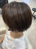 アッシュ 仙川店(Ash)&nbsp;脱白髪染め　白髪ぼかしナチュラルベージュ　くびれショート