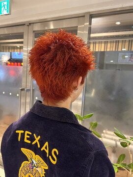 アース 高円寺店(HAIR & MAKE EARTH) スパイキーショート×ブラッドオレンジ{@02st96｝
