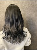 ツヤ回復カラー【アッシュグレージュ】×白髪ぼかしハイライト